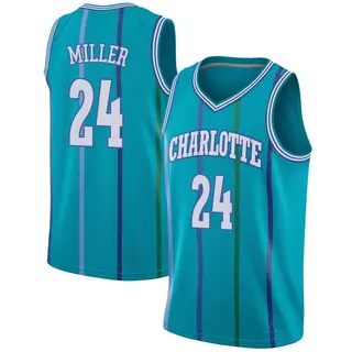 Charlotte Hornets Men's Brandon Miller Aqua Swingman Hardwood Classics Jersey