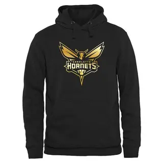 Charlotte Hornets Men's Gold Collection Pullover Hoodie - Black