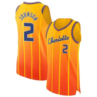 Charlotte Hornets Men's Larry Johnson Orange Authentic 2025/26 City Edition Jersey