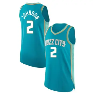 Charlotte Hornets Men's Larry Johnson Teal Authentic 2023/24 City Edition Jersey