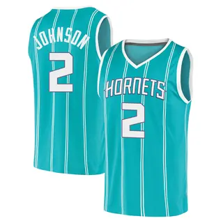 Charlotte Hornets Men's Larry Johnson Teal Fast Break 2020 Jersey - Icon Edition
