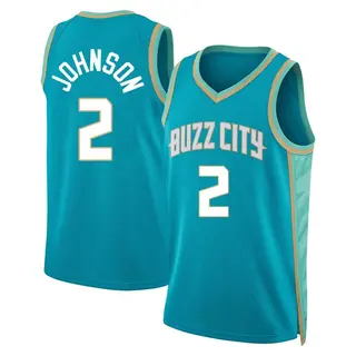 Charlotte Hornets Men's Larry Johnson Teal Swingman 2023/24 City Edition Jersey