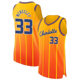 Charlotte Hornets Men's Liam McNeeley Orange Authentic 2025/26 City Edition Jersey