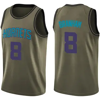 Charlotte Hornets Men's Malaki Branham Green Swingman Salute to Service Jersey