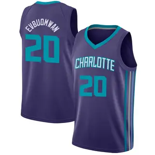 Charlotte Hornets Men's Tosan Evbuomwan Purple Swingman Jersey - Statement Edition