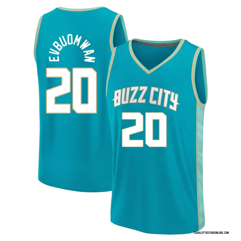 Charlotte Hornets Men's Tosan Evbuomwan Teal Fast Break 2023/24 City Edition Jersey