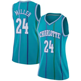 Charlotte Hornets Women's Brandon Miller Aqua Swingman Hardwood Classics Jersey