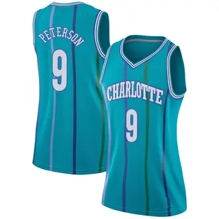 Charlotte Hornets Women's Drew Peterson Aqua Swingman Hardwood Classics Jersey