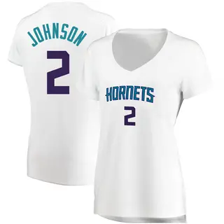 Charlotte Hornets Women's Larry Johnson White Fast Break Jersey - Association Edition