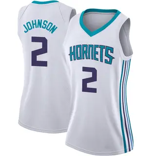 Charlotte Hornets Women's Larry Johnson White Swingman Jersey - Association Edition