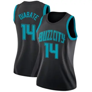 Charlotte Hornets Women's Moussa Diabate Black Swingman 2018/19 Jersey - City Edition