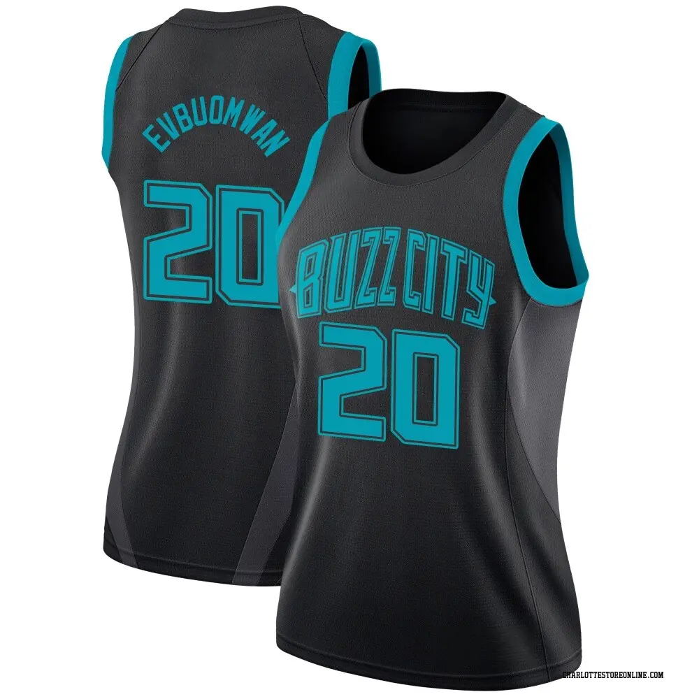 Charlotte Hornets Women's Tosan Evbuomwan Black Swingman 2018/19 Jersey - City Edition