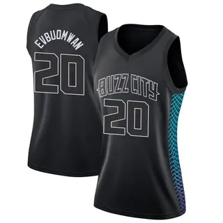 Charlotte Hornets Women's Tosan Evbuomwan Black Swingman Jersey - City Edition