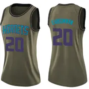 Charlotte Hornets Women's Tosan Evbuomwan Green Swingman Salute to Service Jersey