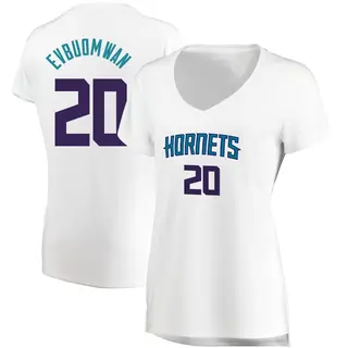 Charlotte Hornets Women's Tosan Evbuomwan White Fast Break Jersey - Association Edition