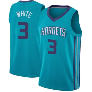 Charlotte Hornets Youth Coby White White Swingman Teal Jersey - Icon Edition