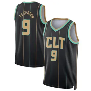 Charlotte Hornets Youth Drew Peterson Black Swingman 2022/23 City Edition Jersey