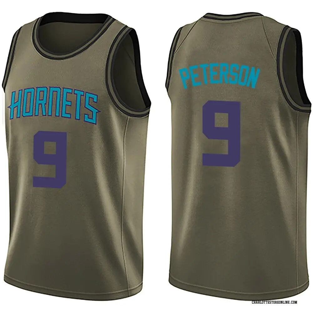Charlotte Hornets Youth Drew Peterson Green Swingman Salute to Service Jersey