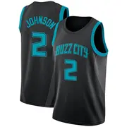 Charlotte Hornets Youth Larry Johnson Black Swingman 2018/19 Jersey - City Edition
