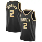 Charlotte Hornets Youth Larry Johnson Black Swingman Select Series Jersey