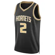 Charlotte Hornets Youth Larry Johnson Black Swingman Select Series Jersey