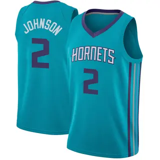 Charlotte Hornets Youth Larry Johnson Teal Swingman Jersey - Icon Edition