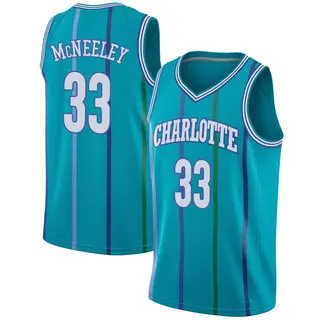 Charlotte Hornets Youth Liam McNeeley Aqua Swingman Hardwood Classics Jersey