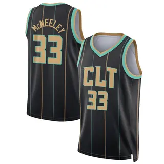 Charlotte Hornets Youth Liam McNeeley Black Swingman 2022/23 City Edition Jersey