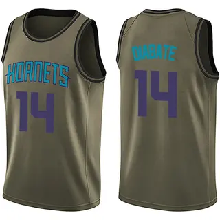 Charlotte Hornets Youth Moussa Diabate Green Swingman Salute to Service Jersey