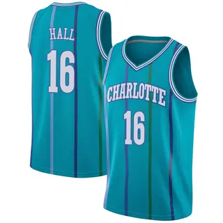 Charlotte Hornets Youth PJ Hall Aqua Swingman Hardwood Classics Jersey