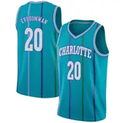 Charlotte Hornets Youth Tosan Evbuomwan Aqua Swingman Hardwood Classics Jersey